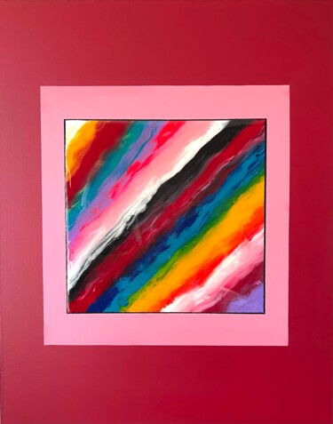 Ζωγραφική με τίτλο "Mémoire de couleurs" από Johanna Mans, Αυθεντικά έργα τέχνης, Ακρυλικό