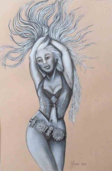 Peinture intitulée "Gogos dancer" par Manuela Hames, Œuvre d'art originale