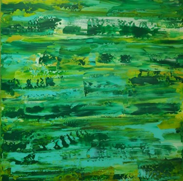 "Coastal Abstract in…" başlıklı Tablo Vafa Majidli tarafından, Orijinal sanat, Akrilik Ahşap Sedye çerçevesi üzerine monte e…