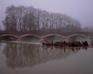 Fotografia intitulada "Entrer eau et nuage" por San Rossi, Obras de arte originais, Fotografia digital