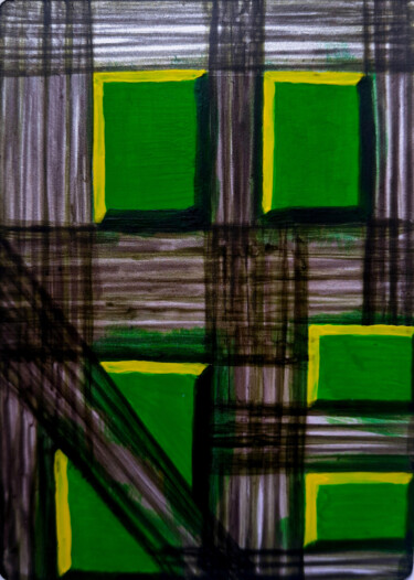 Peinture intitulée "Core" par Nicolas Chambon (Crea-ture), Œuvre d'art originale, Acrylique Monté sur Carton