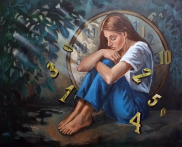 "Między chwilami" başlıklı Tablo Maria Kucia-Albin tarafından, Orijinal sanat, Akrilik Ahşap Sedye çerçevesi üzerine monte e…