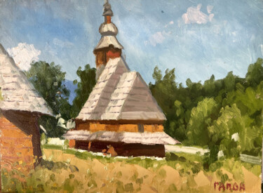 Peinture intitulée "Mountain Landscape…" par Igor Gapon, Œuvre d'art originale, Huile