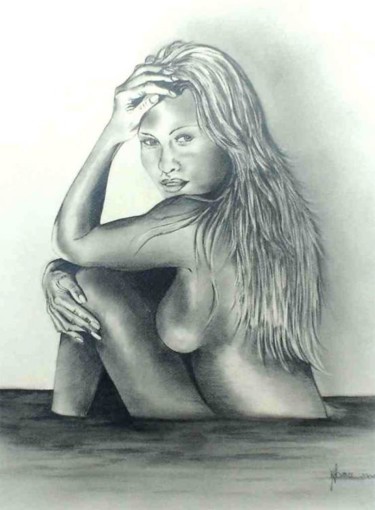 Peinture intitulée "Pamela" par Manuela Hames, Œuvre d'art originale