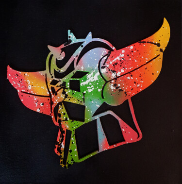 "SPACO Goldorak mang…" başlıklı Tablo Spaco tarafından, Orijinal sanat, Akrilik Ahşap Sedye çerçevesi üzerine monte edilmiş