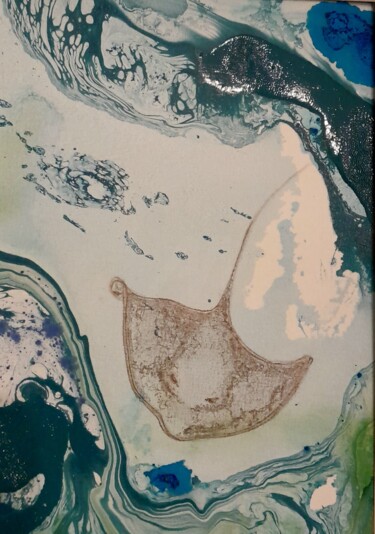 "Animaux Marins, Rai…" başlıklı Tablo Béatrice Burel tarafından, Orijinal sanat, Akrilik