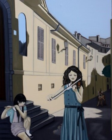 Malarstwo zatytułowany „Concert” autorstwa Eva Janina Wieczorek, Oryginalna praca, Olej