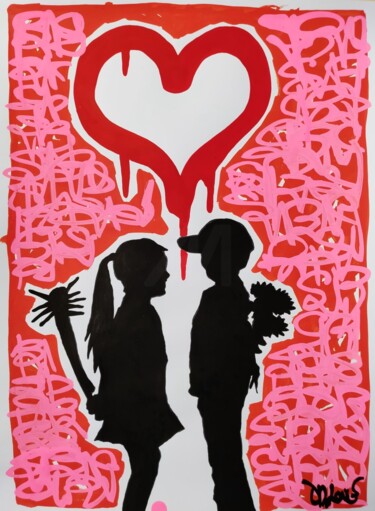 Painting titled "Fake love ( Tribute…" by Dr. Love, Original Artwork, Acrylic