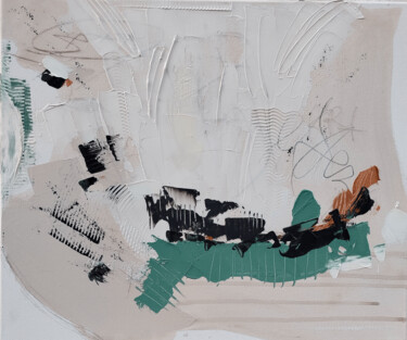 Painting titled "Evocative abstract…" by Olesia Elagina, Original Artwork, Acrylic