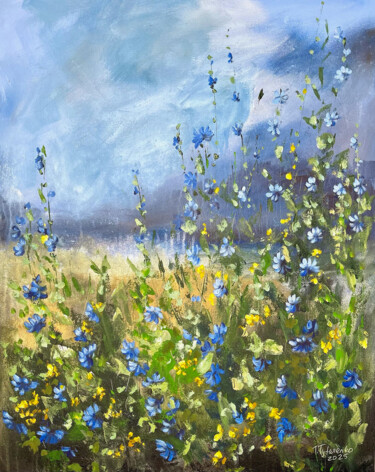 "Smell Like a Rain F…" başlıklı Tablo Tetiana Tytarenko tarafından, Orijinal sanat, Akrilik Ahşap Sedye çerçevesi üzerine mo…