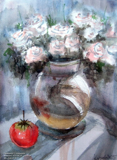 "Натюрморт з помідор…" başlıklı Tablo Володимир Кудлай tarafından, Orijinal sanat, Suluboya