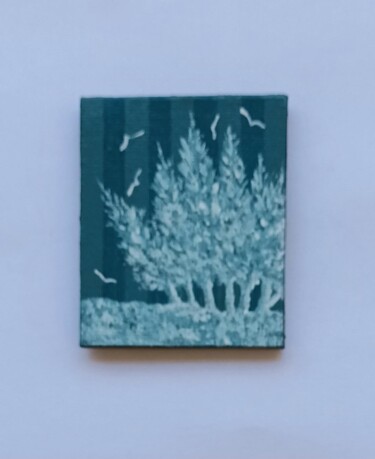 Peinture intitulée "Magnet sapins 12" par Jean-Claude Sylvain, Œuvre d'art originale, Acrylique