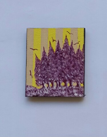 Peinture intitulée "Magnet sapins 19" par Jean-Claude Sylvain, Œuvre d'art originale, Acrylique