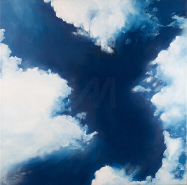 "Grosser Himmel" başlıklı Tablo Ina Steinhusen tarafından, Orijinal sanat, Petrol Ahşap Sedye çerçevesi üzerine monte edilmiş