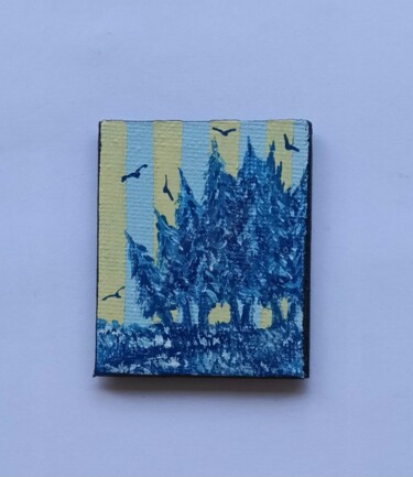 Peinture intitulée "Magnet sapins 20" par Jean-Claude Sylvain, Œuvre d'art originale, Acrylique