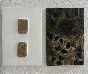 ""Mbant Maré 3” Dipt…" başlıklı Tablo Abdoulaye Sow tarafından, Orijinal sanat, Akrilik Ahşap Sedye çerçevesi üzerine monte…