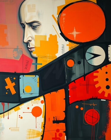 Peinture intitulée "Labirinto della Men…" par De Saporettis "Daam", Œuvre d'art originale, Acrylique