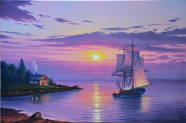 "Seascape oil painti…" başlıklı Tablo Serhii Stoev tarafından, Orijinal sanat, Petrol