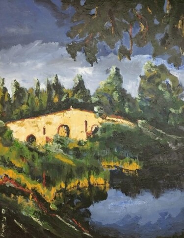 Peinture intitulée "RIBEIRA GRANDE" par Jaime Azedo, Œuvre d'art originale, Acrylique Monté sur Châssis en bois