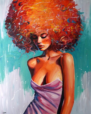 Pintura titulada "The Glow After the…" por Stach, Obra de arte original, Acrílico Montado en Bastidor de camilla de madera