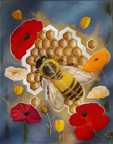 Ζωγραφική με τίτλο "Fantasia de Mel" από Alexandra Torres, Αυθεντικά έργα τέχνης, Ακρυλικό