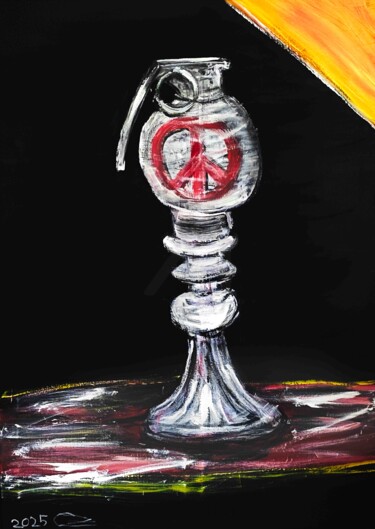 "Reflexion der Abgrü…" başlıklı Tablo Chrys Zumstein tarafından, Orijinal sanat, Akrilik Ahşap Sedye çerçevesi üzerine monte…