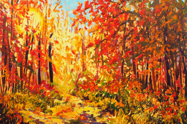 "Gouden licht" başlıklı Tablo Margot Maaskant tarafından, Orijinal sanat, Petrol Alüminyum üzerine monte edilmiş