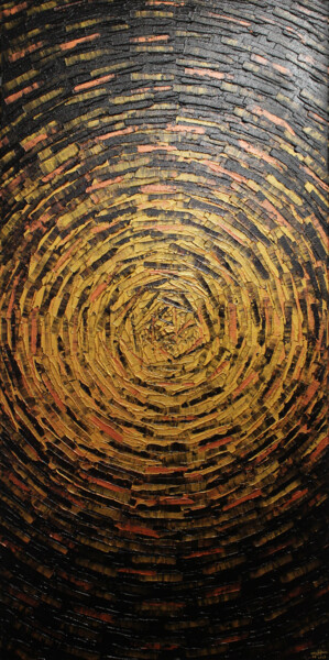 "Éclat fragmenté dor…" başlıklı Tablo Jonathan Pradillon tarafından, Orijinal sanat, Akrilik Ahşap Sedye çerçevesi üzerine m…