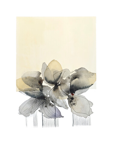 "Minimalist Gray Bou…" başlıklı Tablo Tani Soul tarafından, Orijinal sanat, Suluboya