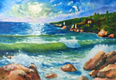 "Original Oil Painti…" başlıklı Tablo Anastasiya Kuznetsova tarafından, Orijinal sanat, Petrol Karton üzerine monte edilmiş