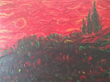 "Hommage à Van Gogh" başlıklı Tablo Jose Serrano tarafından, Orijinal sanat, Akrilik Ahşap Sedye çerçevesi üzerine monte edi…