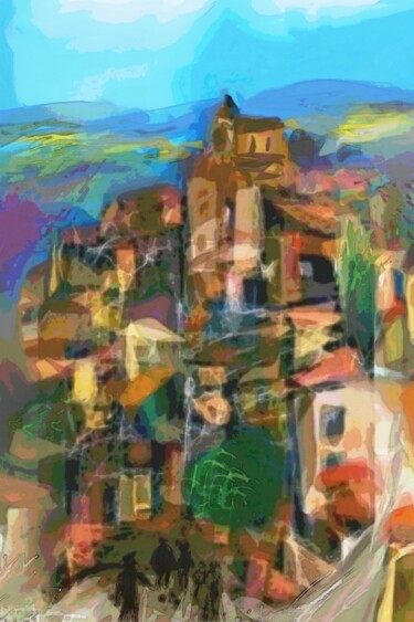 "Le village de Bonni…" başlıklı Dijital Sanat Jacky Patin tarafından, Orijinal sanat, Dijital Resim