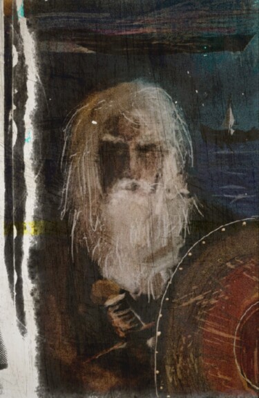 Digital Arts titled "Le vieux viking..." by Jacky Patin, Original Artwork, Digital Painting
