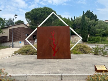 Sculpture intitulée "Fissure" par Jean-Marc Voillot, Œuvre d'art originale, Métaux