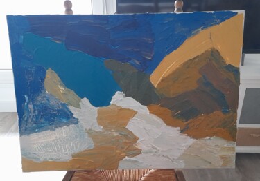 "Montagne dorée" başlıklı Tablo Marie-Laure Haefeli tarafından, Orijinal sanat, Akrilik Ahşap Sedye çerçevesi üzerine monte…