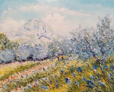 Peinture intitulée "Sainte victoire et…" par Bruno Gauclain, Œuvre d'art originale, Huile