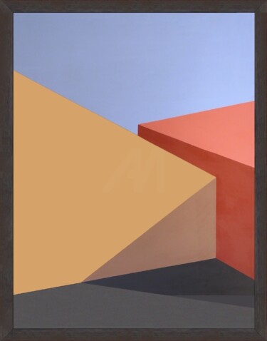 Painting titled "Cubes" by Alain Maters, Original Artwork, Acrylic