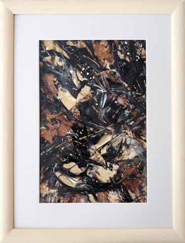 Painting titled "Wood and earth1" by Igor Kotnik Art, Original Artwork, Acrylic Mounted on Cardboard