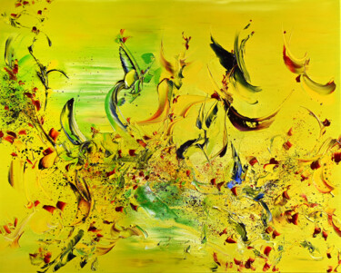 Painting titled "ABSTRACT huile sur…" by Yann Pelcat, Original Artwork, Oil Mounted on Wood Stretcher frame