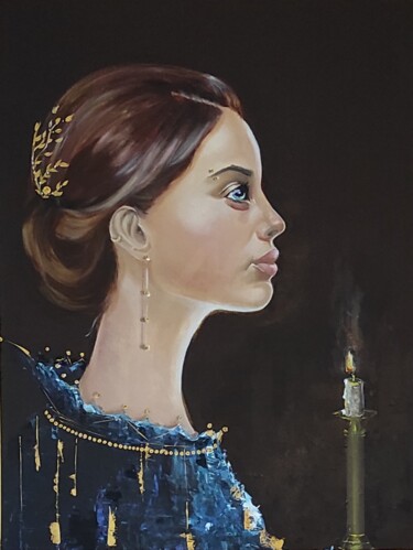 "Contraste" başlıklı Tablo Anne Collonge tarafından, Orijinal sanat, Petrol Ahşap Sedye çerçevesi üzerine monte edilmiş