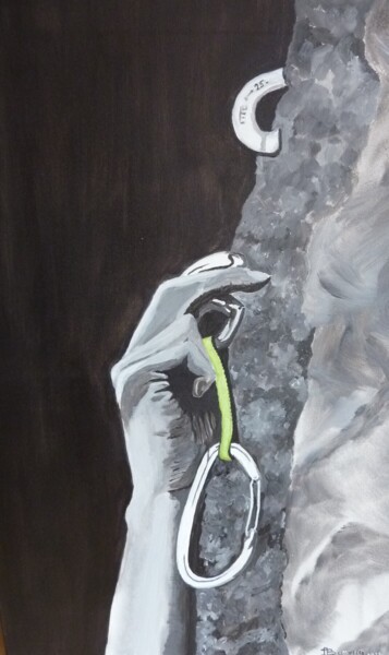 Malarstwo zatytułowany „tension avant mousq…” autorstwa Alain Bouvier, Oryginalna praca, Akryl Zamontowany na Drewniana rama…