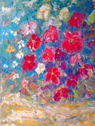 Ζωγραφική με τίτλο "Se déchaîne Arbre d…" από Sandra Land, Αυθεντικά έργα τέχνης, Λάδι