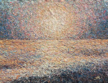 Painting titled "Sunlit Atmosphere" by Nadiia Antoniuk, Original Artwork, Acrylic