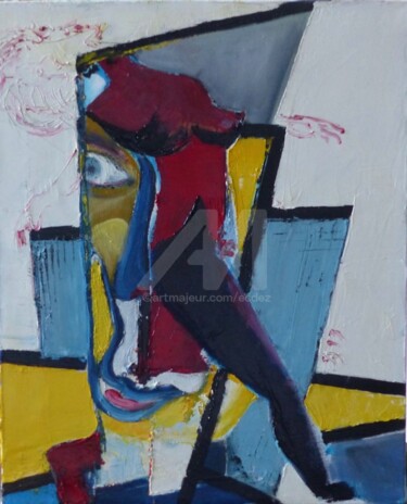 Peinture intitulée "Amour ardent." par Esdez, Œuvre d'art originale, Huile Monté sur Châssis en bois