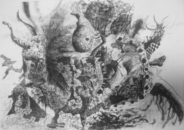 "Cactus Woman and Sc…" başlıklı Resim Donjikov tarafından, Orijinal sanat, Mürekkep