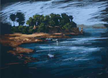 Rysunek zatytułowany „Edge of Stillness” autorstwa Irina Gross, Oryginalna praca, Pastel