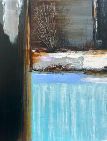 Peinture intitulée "Thaw at Night — Abs…" par Marina Kozyr, Œuvre d'art originale, Huile