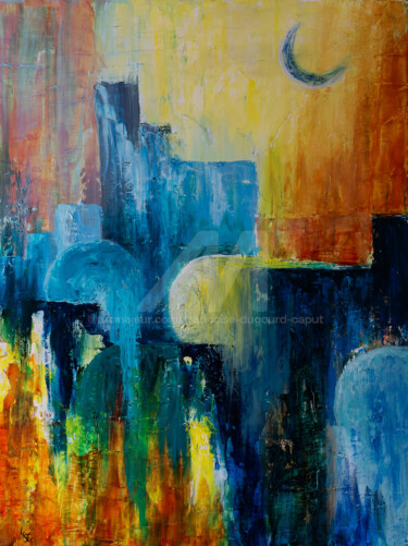 Peinture intitulée "Pénitent" par Françoise Dugourd-Caput, Œuvre d'art originale, Huile Monté sur Châssis en bois