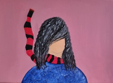 "A girl with red hair" başlıklı Tablo Sara Safaei tarafından, Orijinal sanat, Petrol