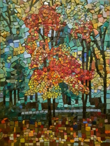 Sculptuur getiteld "Светофор" door Ekaterina Petrovskaa, Origineel Kunstwerk, Mozaïek